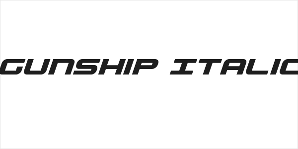 Gunship Italic Logo