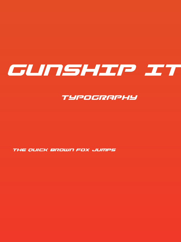 Gunship Italic Poster