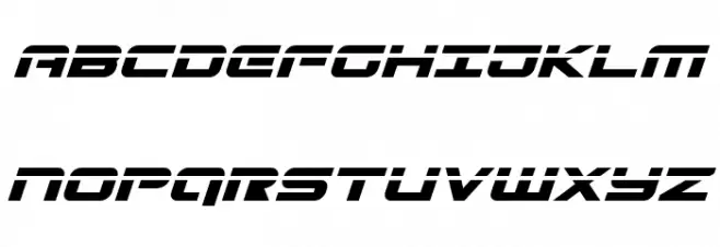 Gunship Laser Italic Fonte MAIÚSCULAS