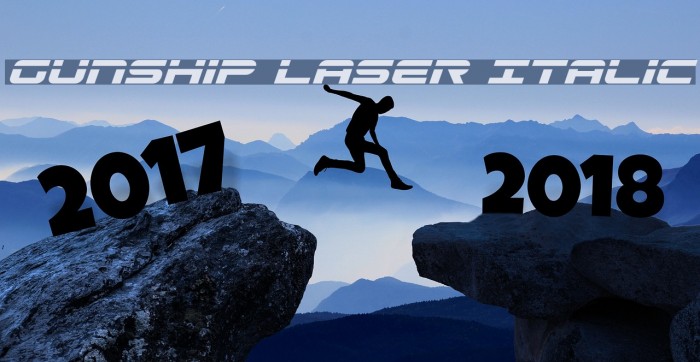 Gunship Laser Italic Font examples