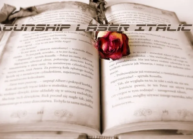 Gunship Laser Italic Example 3