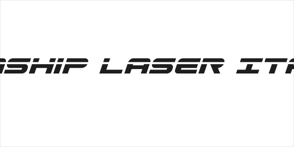 Gunship Laser Italic Logo