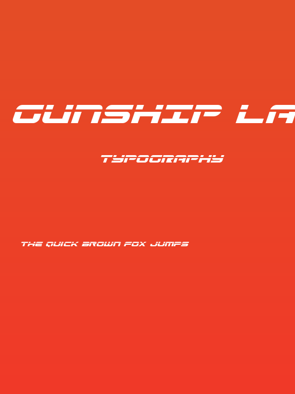 Gunship Laser Italic Poster