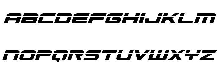 Gunship Laser Italic Font LOWERCASE