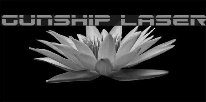 Gunship Laser Font examples