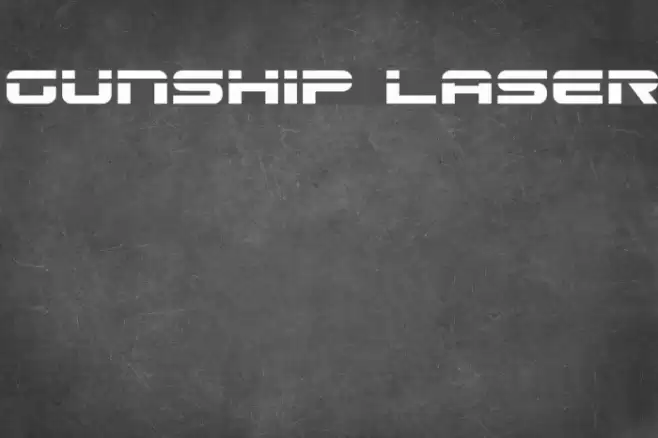 Gunship Laser Font examples