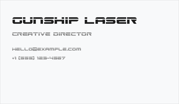 Gunship Laser Business Card
