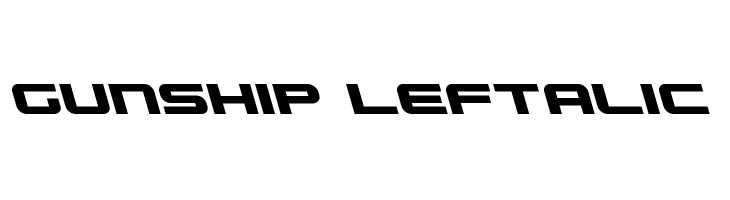 Gunship Leftalic  Free Fonts Download