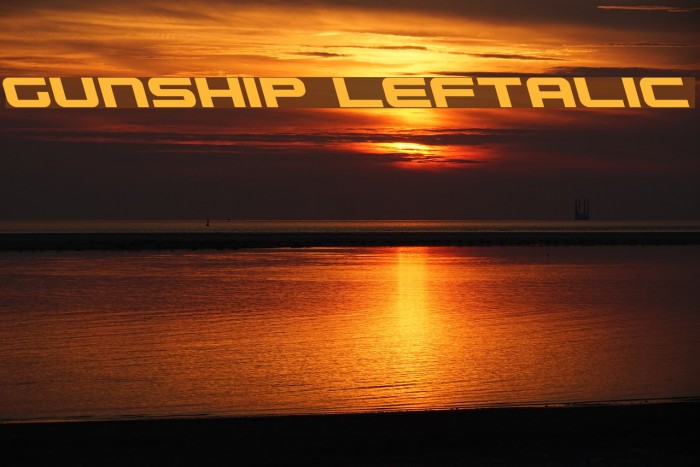 Gunship Leftalic フォント examples