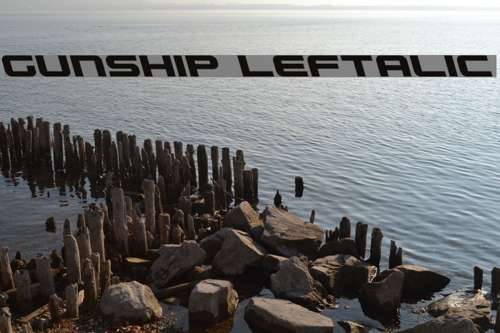 Gunship Leftalic フォント examples