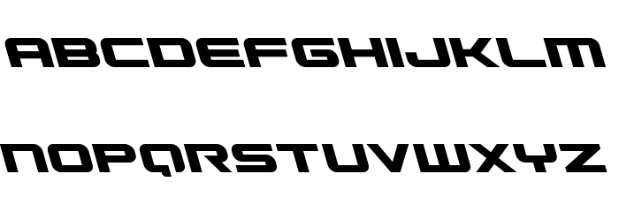 Gunship Leftalic フォント 小文字