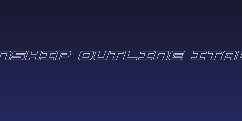 Gunship Outline Italic Social Header