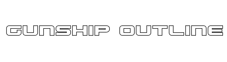 Gunship Outline  नि: शुल्क फ़ॉन्ट्स डाउनलोड