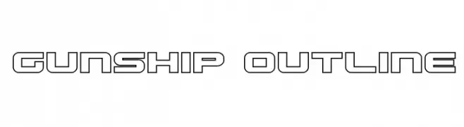 Gunship Outline  font caratteri gratis
