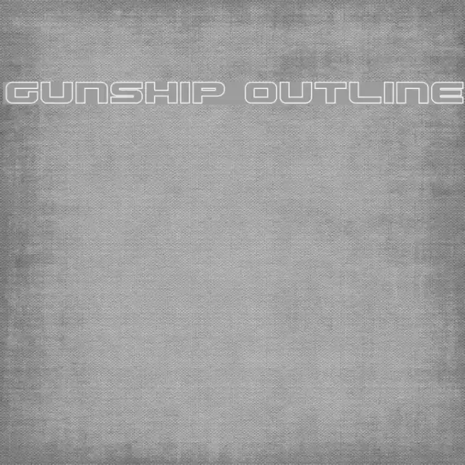 Gunship Outline Font examples