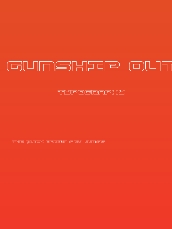 Gunship Outline Poster