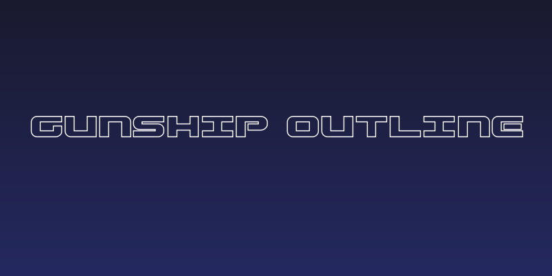 Gunship Outline Social Header