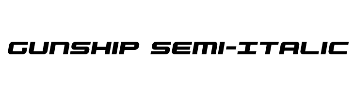 Gunship Semi-Italic  नि: शुल्क फ़ॉन्ट्स डाउनलोड
