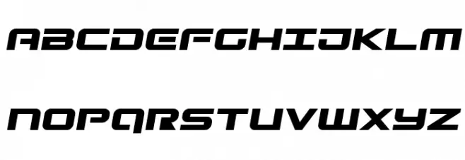 Gunship Semi-Italic Fonte MAIÚSCULAS