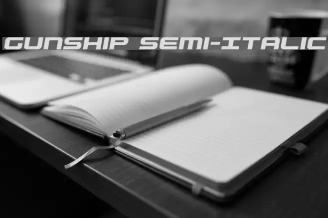Gunship Semi-Italic examples