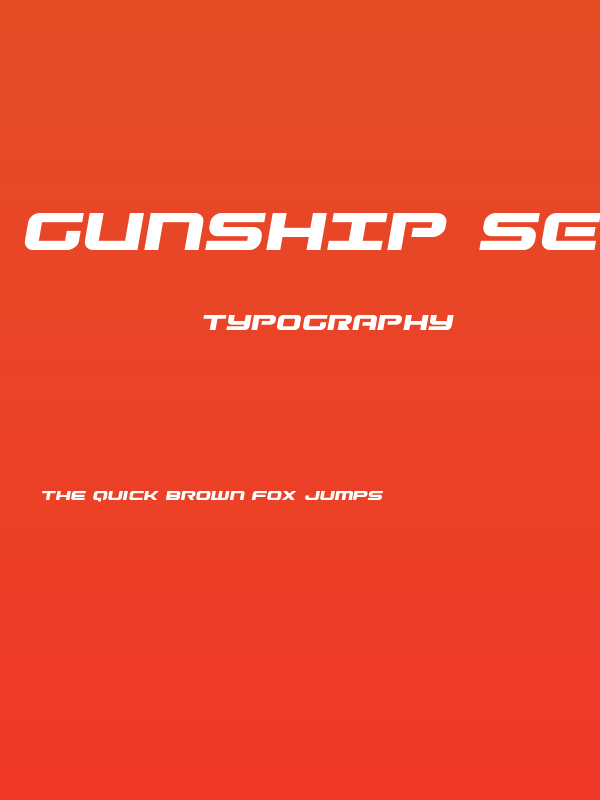 Gunship Semi-Italic Poster