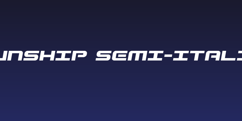 Gunship Semi-Italic Social Header