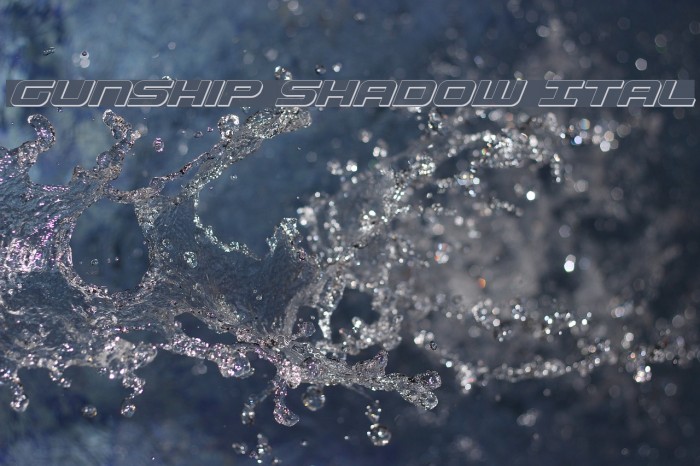Gunship Shadow Ital Font examples
