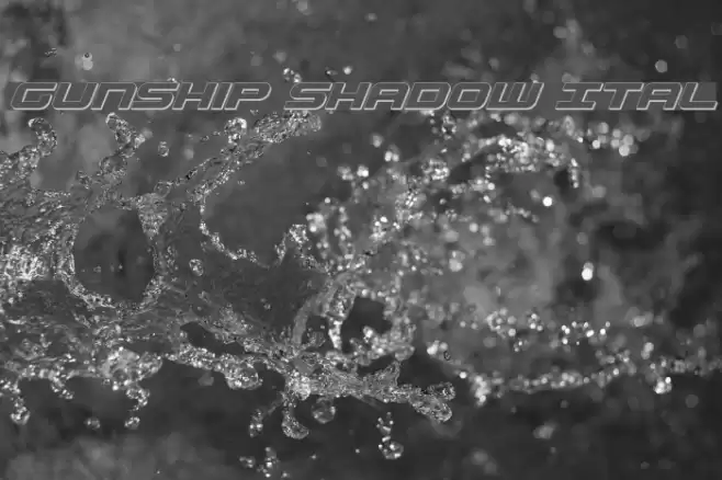 Gunship Shadow Ital Fonte examples