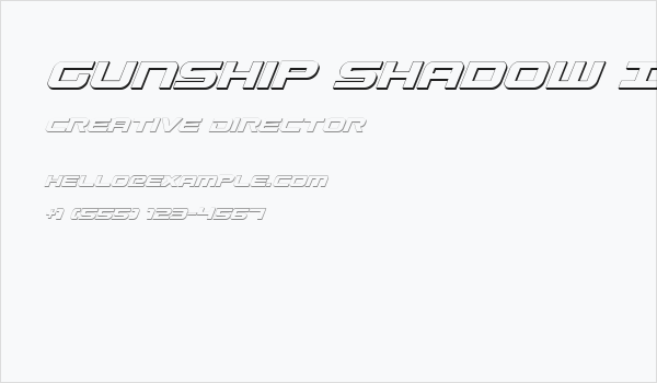 Gunship Shadow Ital Business Card
