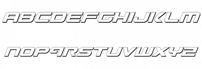Gunship Shadow Ital 字体 小写