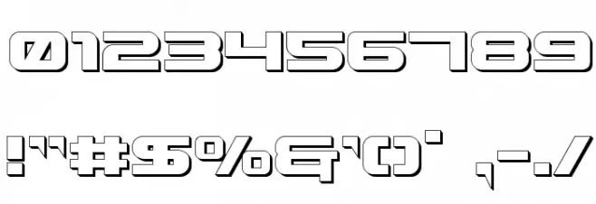 Gunship Shadow Font OTHER CHARS