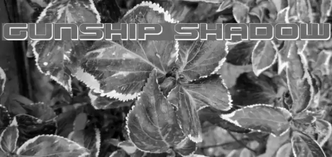 Gunship Shadow Font examples