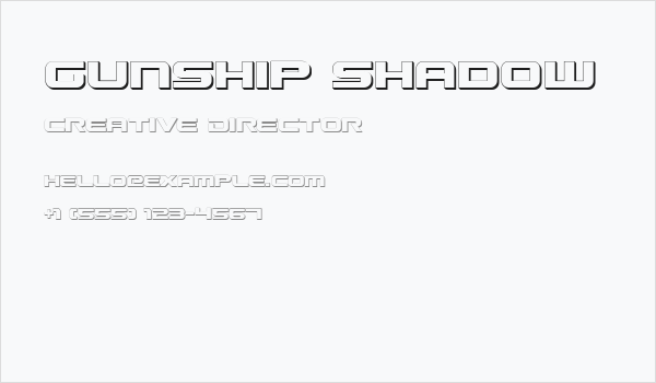 Gunship Shadow Business Card
