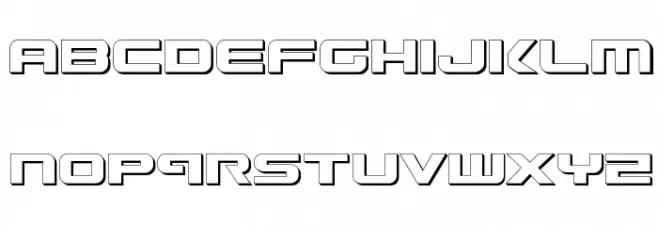 Gunship Shadow Caratteri MINUSCOLO