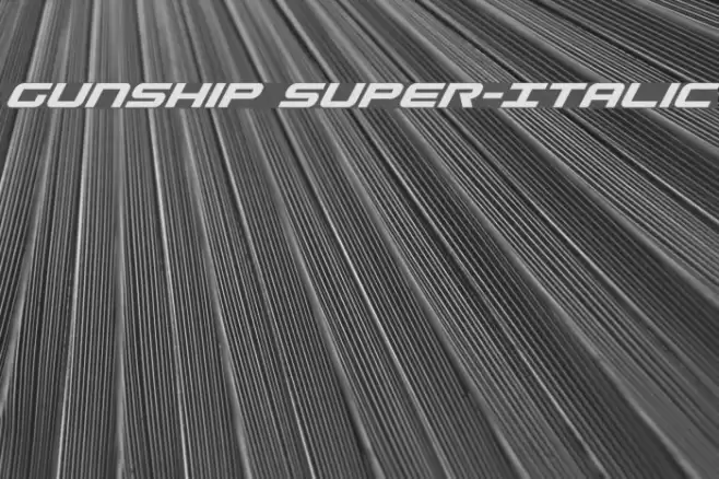 Gunship Super-Italic examples