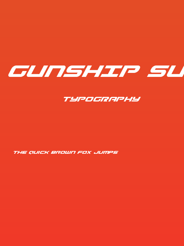 Gunship Super-Italic Poster