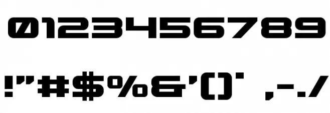 Gunship Font OTHER CHARS