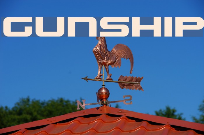 Gunship Font examples