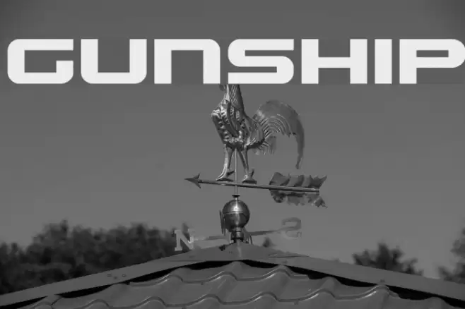 Gunship Font examples