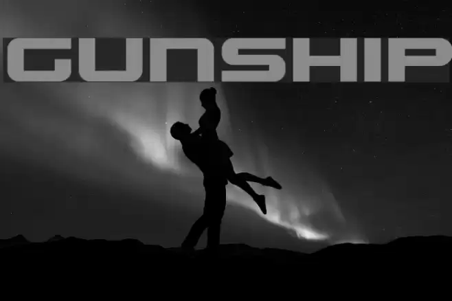 Gunship Font examples