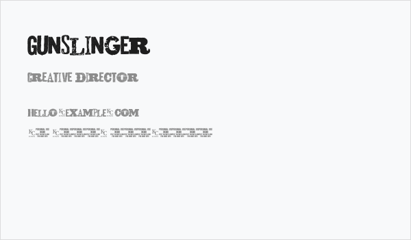 Gunslinger Business Card