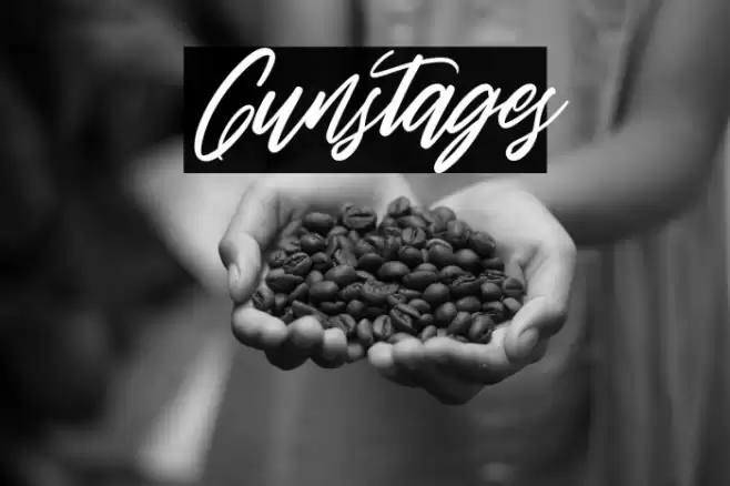 Gunstages Font examples