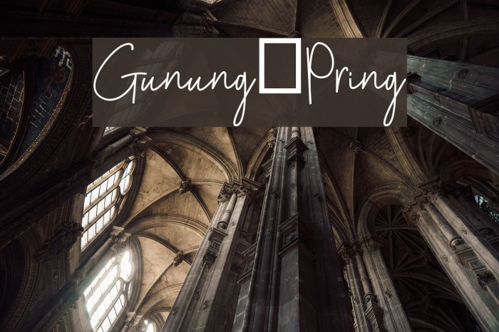 Gunung Pring Font examples
