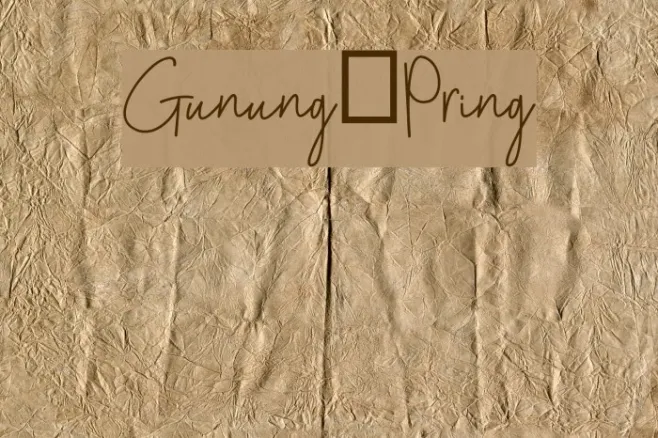 Gunung Pring Example 3
