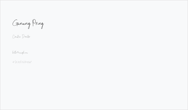 Gunung Pring Business Card