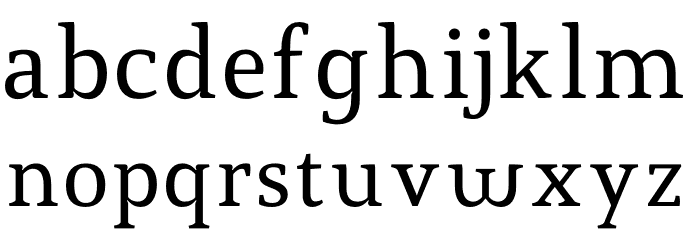 Guonia Font LOWERCASE