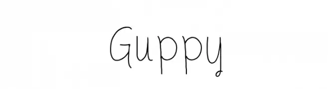 Guppy  नि: शुल्क फ़ॉन्ट्स डाउनलोड