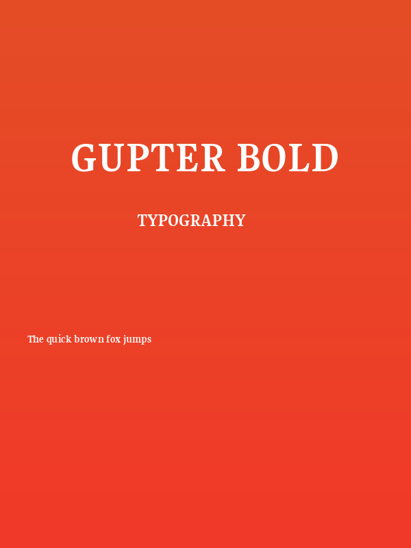 Gupter Bold Poster