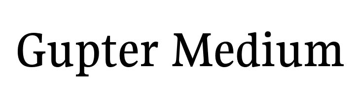 Gupter Medium  font caratteri gratis