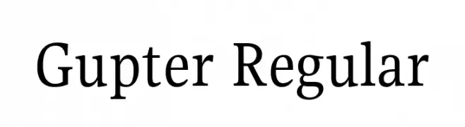 Gupter Regular  تنزيل الخطوط